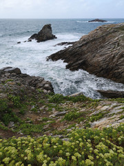 paysage de bretagne - côte sauvage de quiberon dans le morbihan