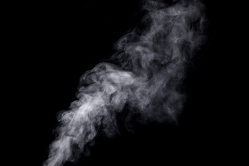 Abstract  powder or smoke isolated on black background