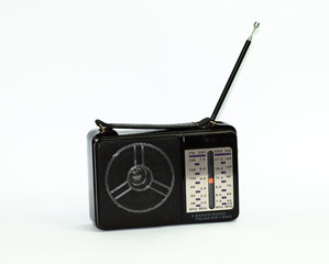 radio transistor isolated on white background