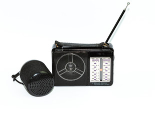 radio transistor isolated on white background