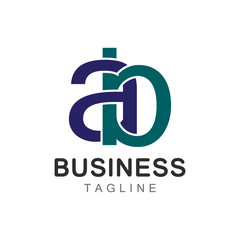 Creative letter AB logo. Abstract business logo design
