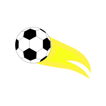 flaming soccer ball illustration with white backdrop