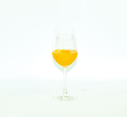 orange juice isolated on white background