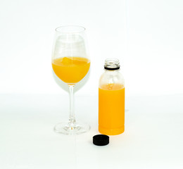 orange juice isolated on white background