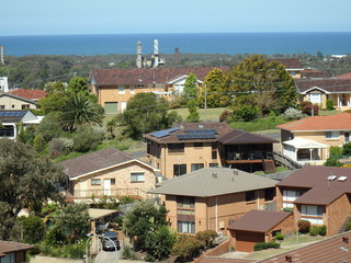 Obraz premium Typical classic suburb houses in a australian coastal town
