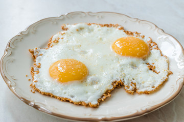 Sesame Seeds with Fried Eggs for Breakfast.