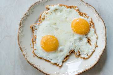 Sesame Seeds with Fried Eggs for Breakfast.