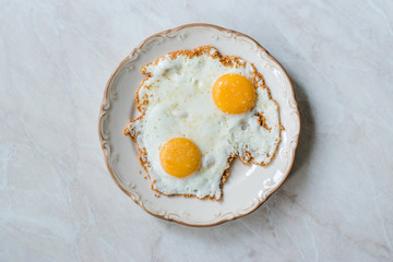 Sesame Seeds with Fried Eggs for Breakfast.