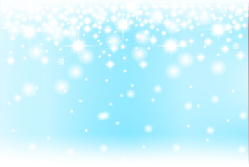 Naklejka na ściany i meble 冬とクリスマスシーズンの光と雪の背景