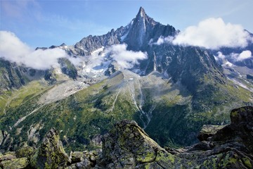 Picos de la cordillera del Mont Blanc