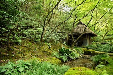 森の中の水車小屋