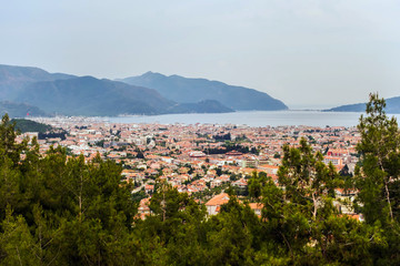 Obraz premium Marmaris old town view cityscape building Turkey