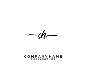 Fototapeta na wymiar SH Initial handwriting logo template vector
