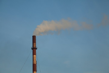 Smokestack against the sky