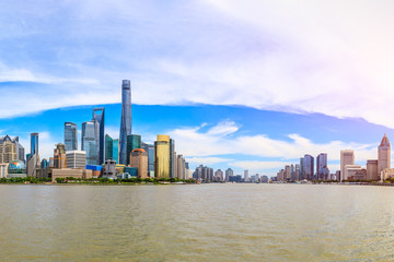 Naklejka premium Architectural landscape and city skyline in Shanghai