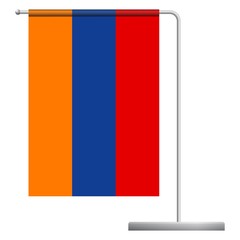 armenia flag on pole icon