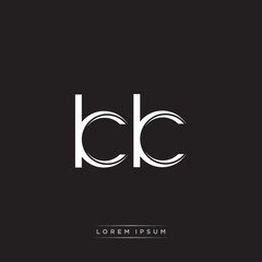 KK Initial Letter Split Lowercase Logo Modern Monogram Template Isolated on Black White