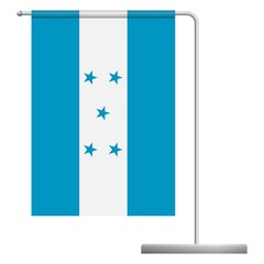 Honduras flag on pole icon