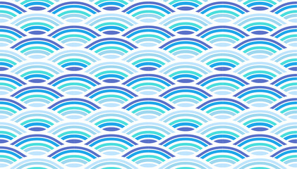 Water wave seamless pattern