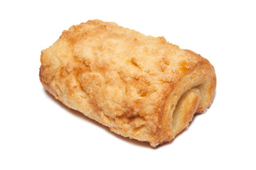 Puff pastry cake with sugar. Puff dessert for tea.