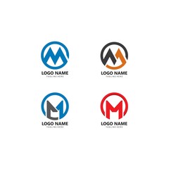 Fototapeta premium M Letter Logo Template vector illustration design 