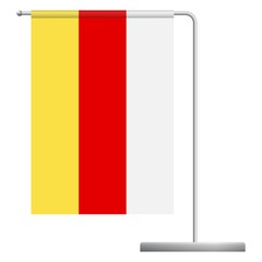 south ossetia flag on pole icon