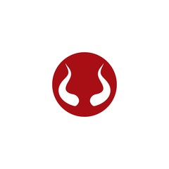 Devil horn logo vector icon 