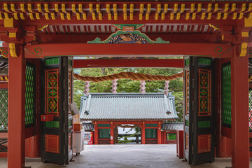 日光二荒山神社 中宮祠 中門と神門