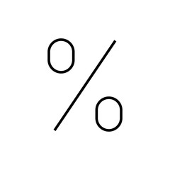  percent icon vector line illustration on white background editable stroke