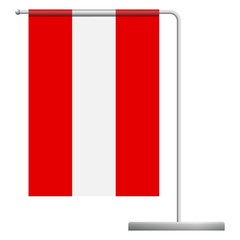 Austria flag on pole icon