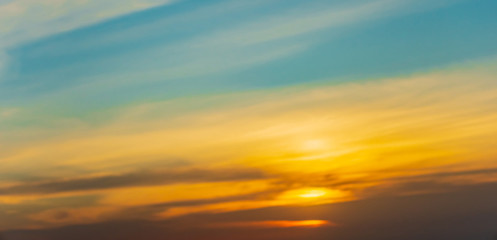 Fototapeta premium Beautiful sunset sky tropical clouds