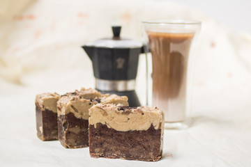 Bars of natural handmade soap scented with coffee