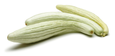 Fresh Armenian cucumbers isolated on white background