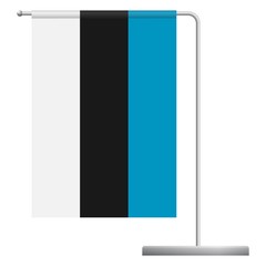 Estonia flag on pole icon