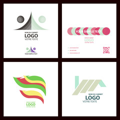 Abstract linear logotype. Wave flow logo symbol. Motion stream water aqua vector icon