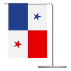 Obraz na płótnie Canvas Panama flag on pole icon