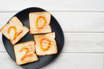 Concept of Top Breakfast Toast Set year 2020