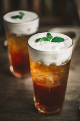Glass of Oolong tea