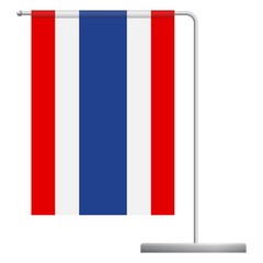 Fototapeta premium Thailand flag on pole icon