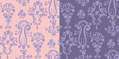 Cute kid style curl hand drawn seamless pattern