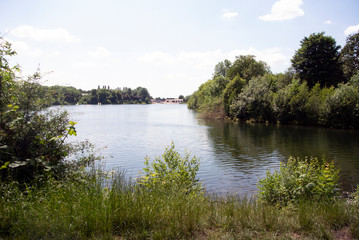 England – Manchester.  The lakes at the suburb of Gorton’s, Debdale Park on a summers day.