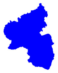 Obraz premium Karte von Rheinland-Pfalz