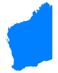 Karte von Western Australia - 297554520