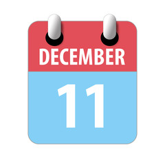december 11th. Day 11 of month,Simple calendar icon on white background. Planning. Time management. Set of calendar icons for web design. winter month, day of the year concept