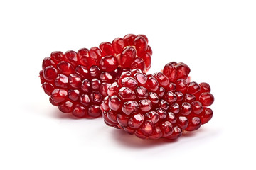 Ripe Fresh Garnet fruit, pomegranate, isolated on white background