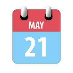 may 21st. Day 20 of month,Simple calendar icon on white background. Planning. Time management. Set of calendar icons for web design. spring month, day of the year concept