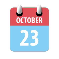 october 23rd. Day 23 of month,Simple calendar icon on white background. Planning. Time management. Set of calendar icons for web design. autumn month, day of the year concept