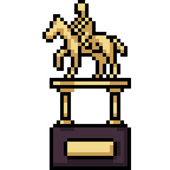 vector pixel art trophy