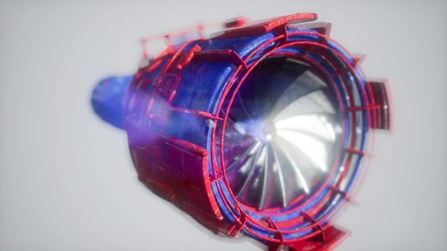 jet engine turbine parts rotate
