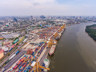 Aerial view of Industrial Port